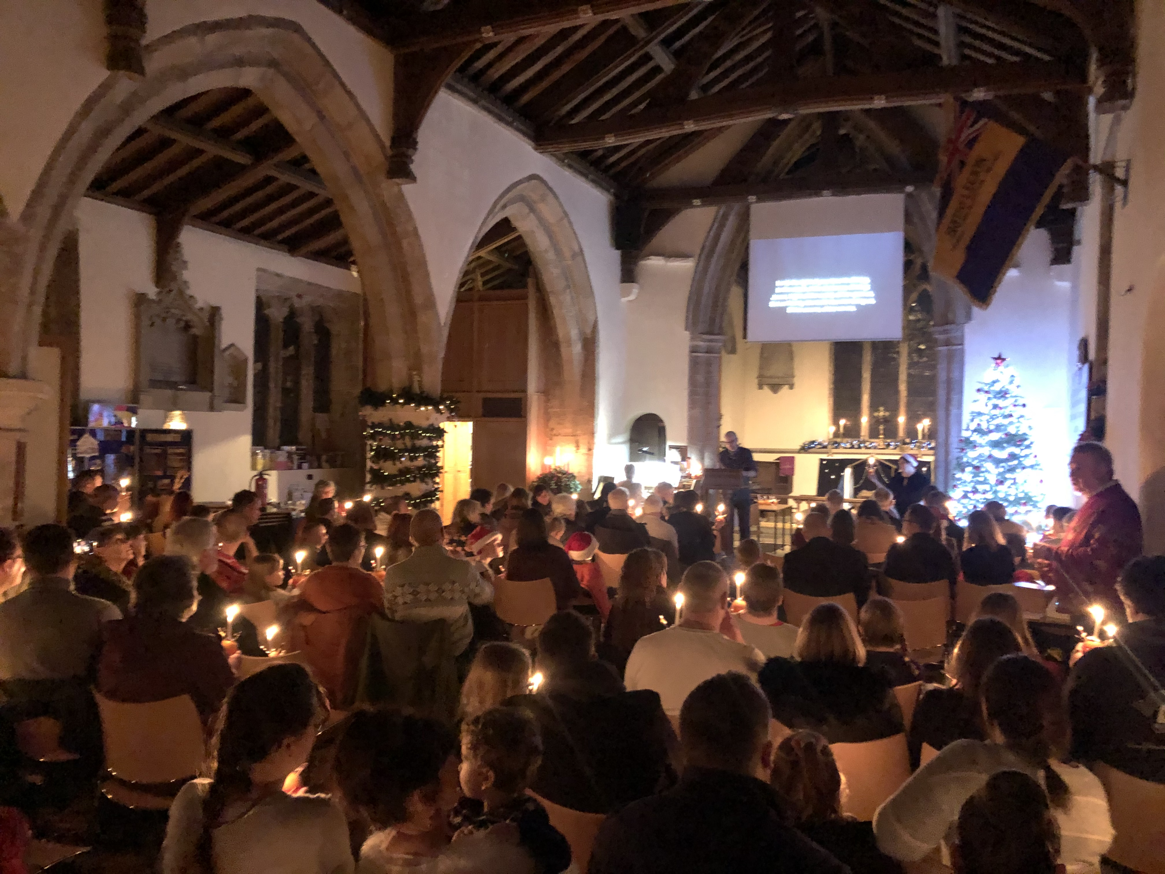 A candlelit Christmas service in our parish church