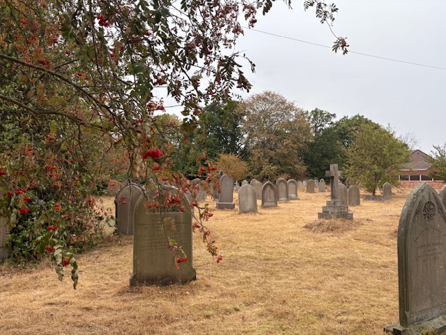 The churchyard after the main work had been completed.